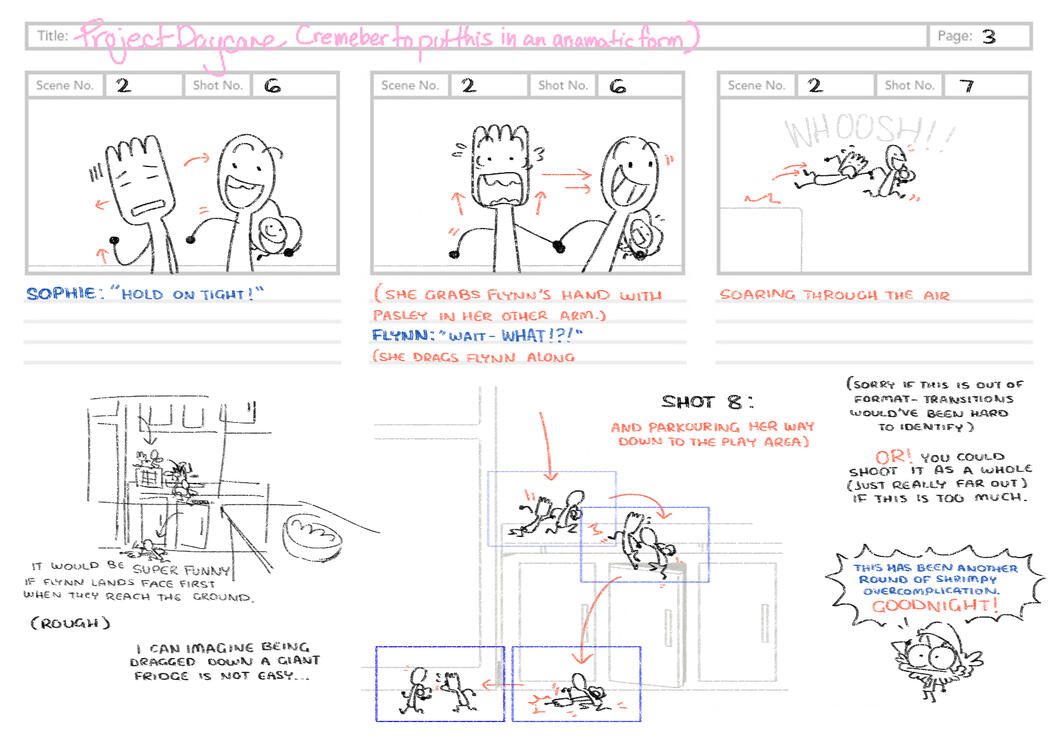 Boards for Puffinfluffo's "Project Daycare": Ep.1 - Scene 2, Pg. 3